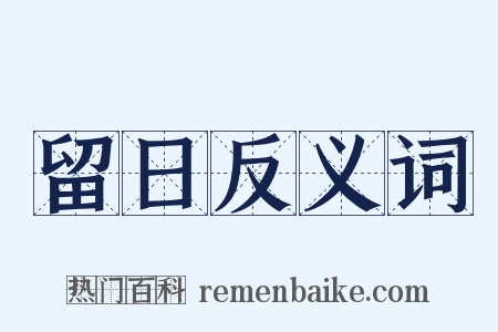 留日反义词是什么意思的图片